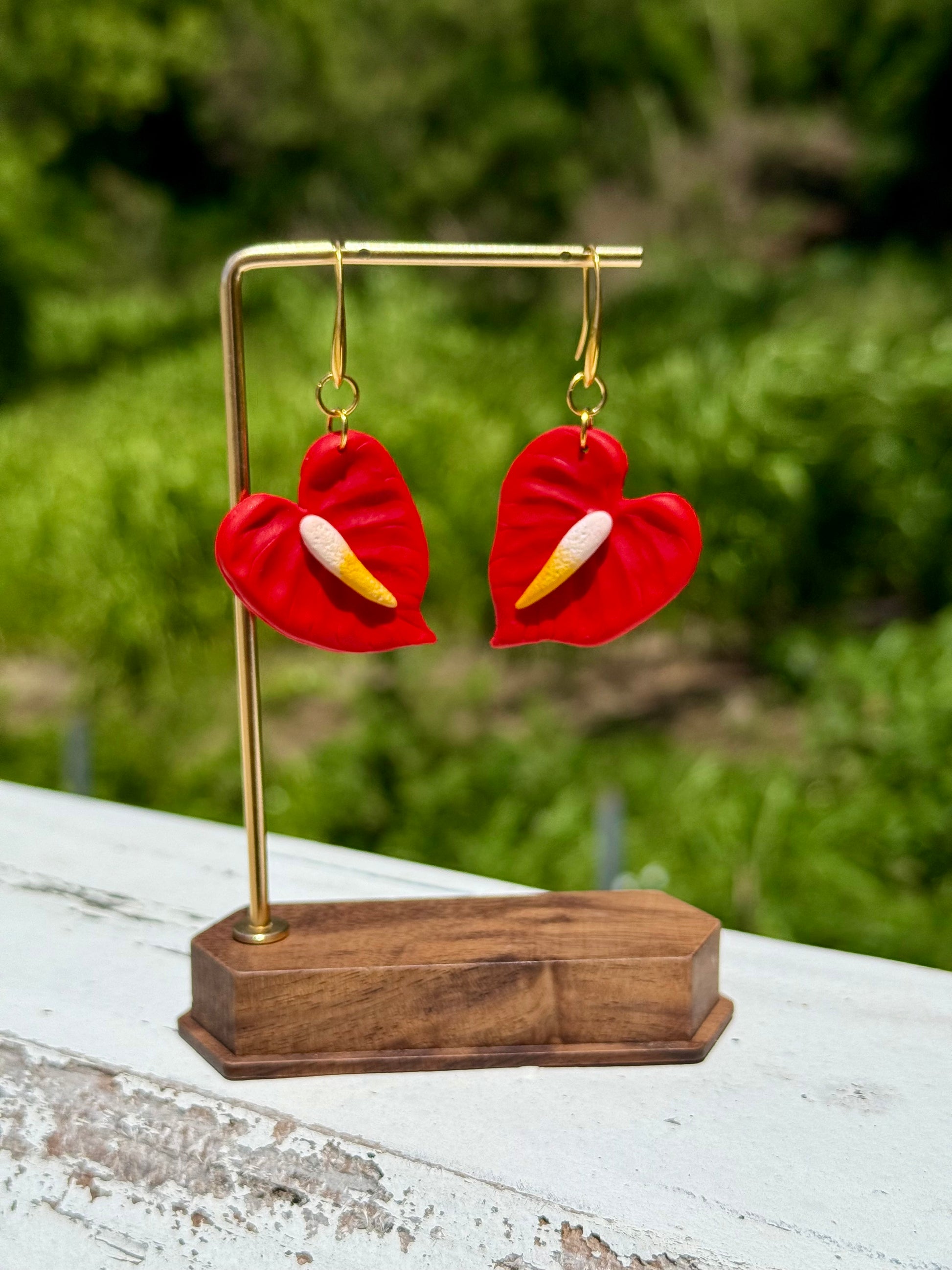 Anthurium earrings