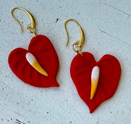 Anthurium earrings